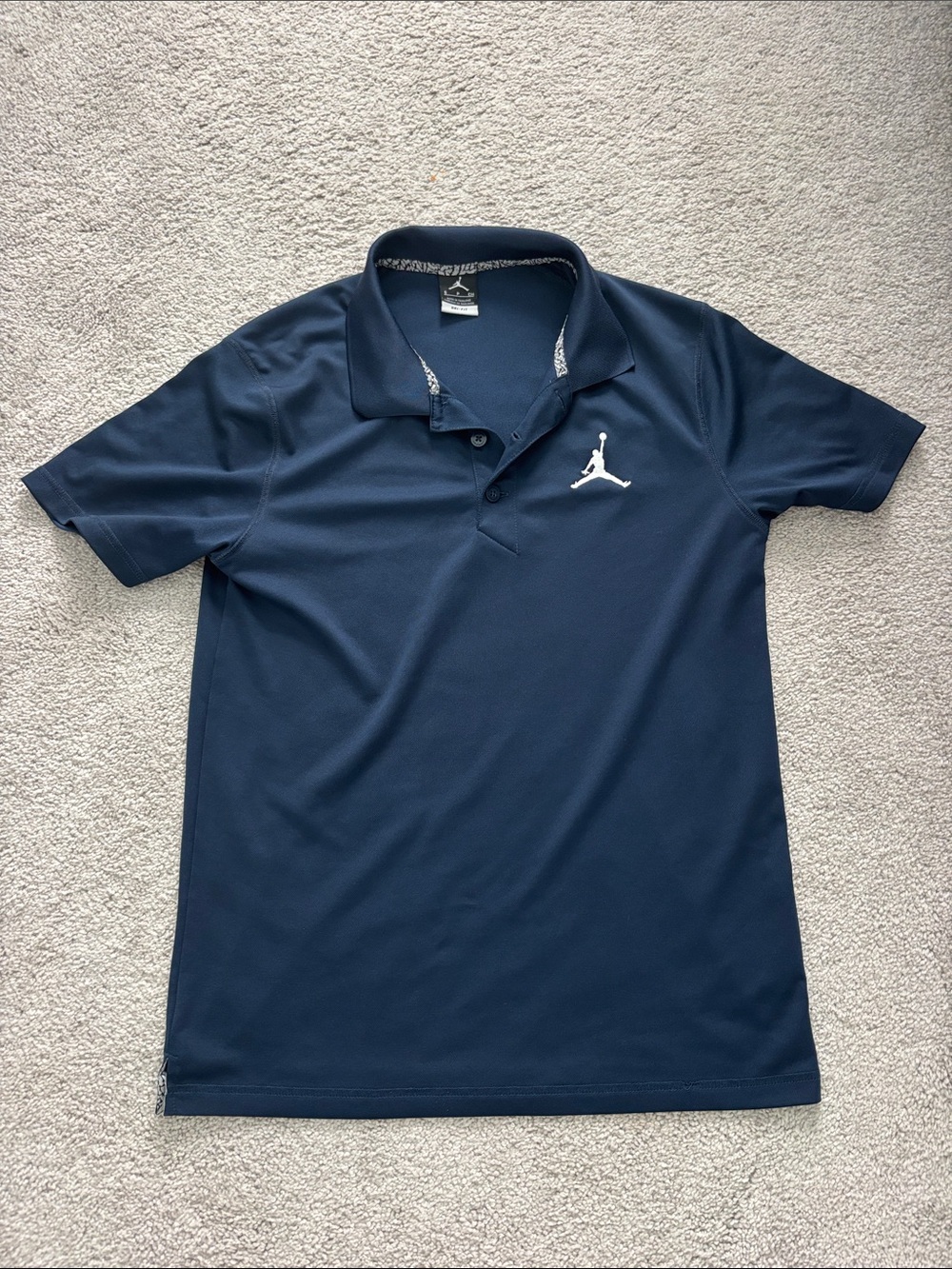 Jordan Men’s Dark Navy Polo with White Jumpman